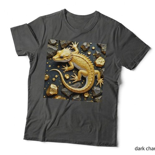 Golden bearded dragon reptile - dragon,